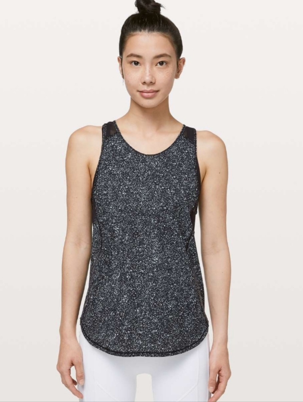 LULULEMON | Women's Blk/White Diffuse Starlight Mesh Panel Sculpt Tank